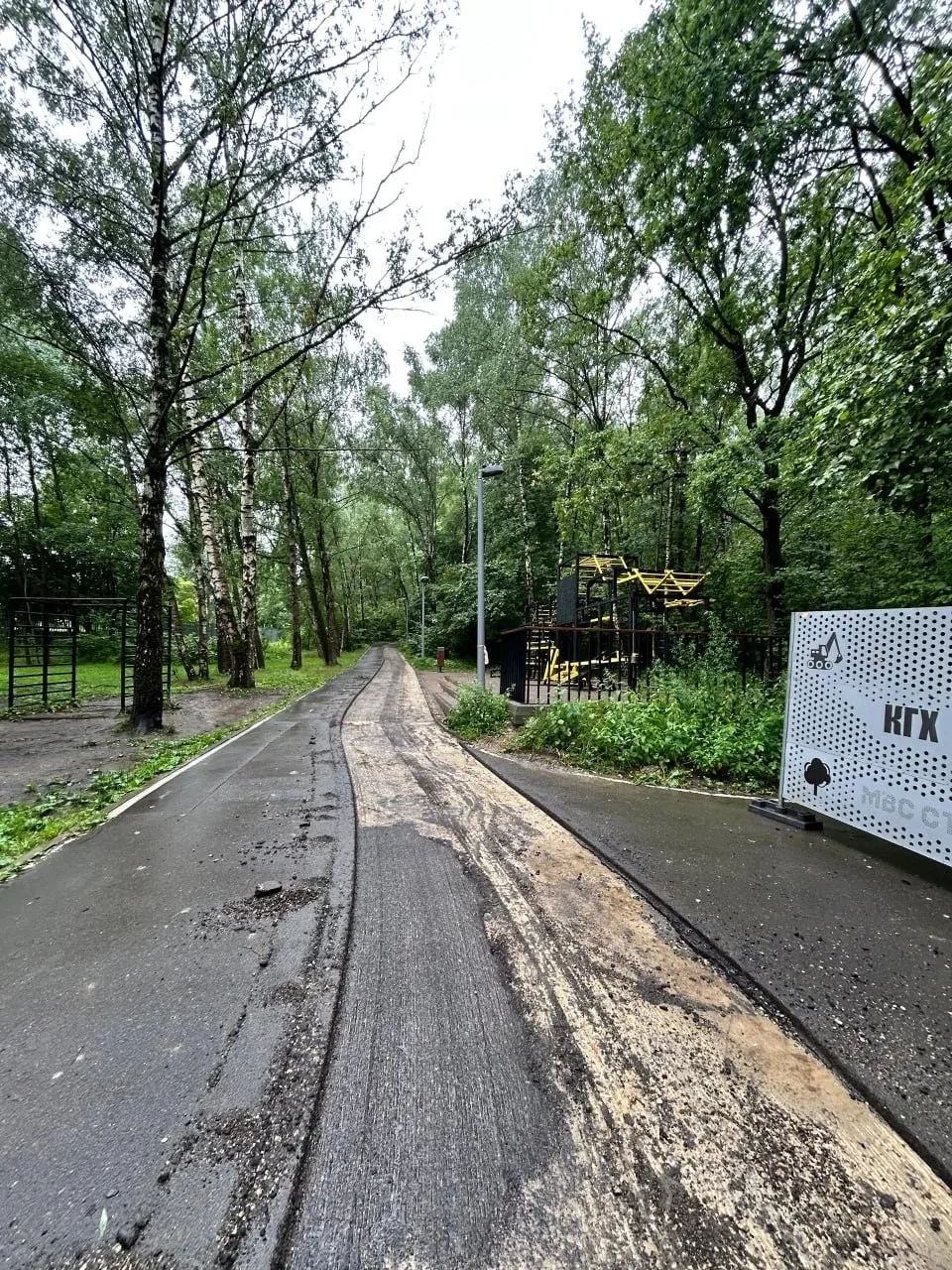 Этой зимой будем кататься на лыжах. Начали прокладывать флагманскую трассу от улицы Поляны до зоны о