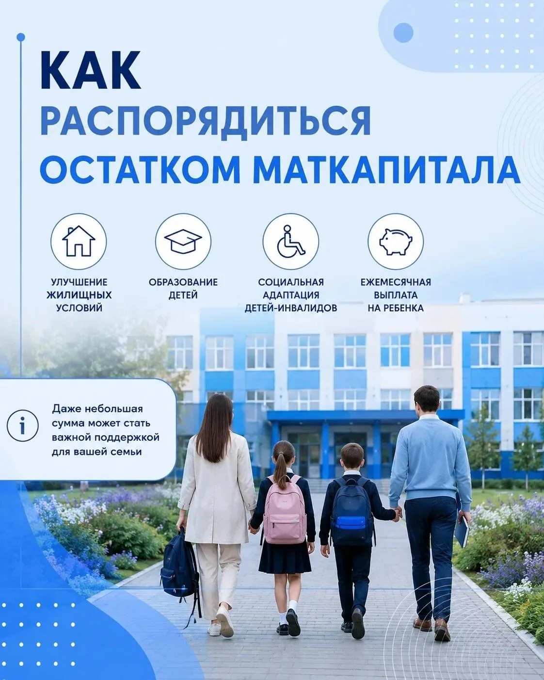 Остаток маткапитала – к школе