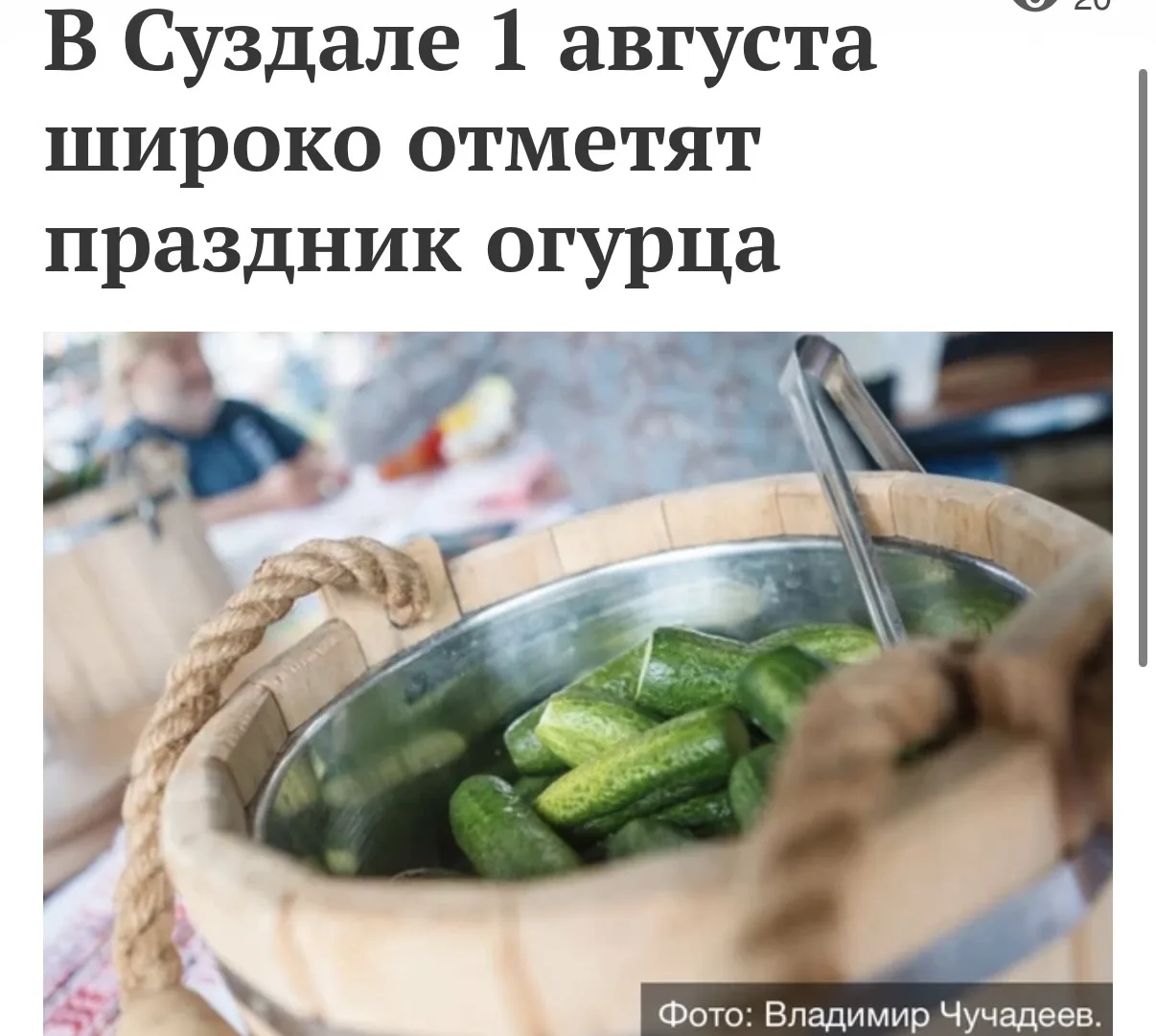 🥒 В ближайшую субботу город-музей Владимирской области приглашает на легендарный праздник огурца. Т
