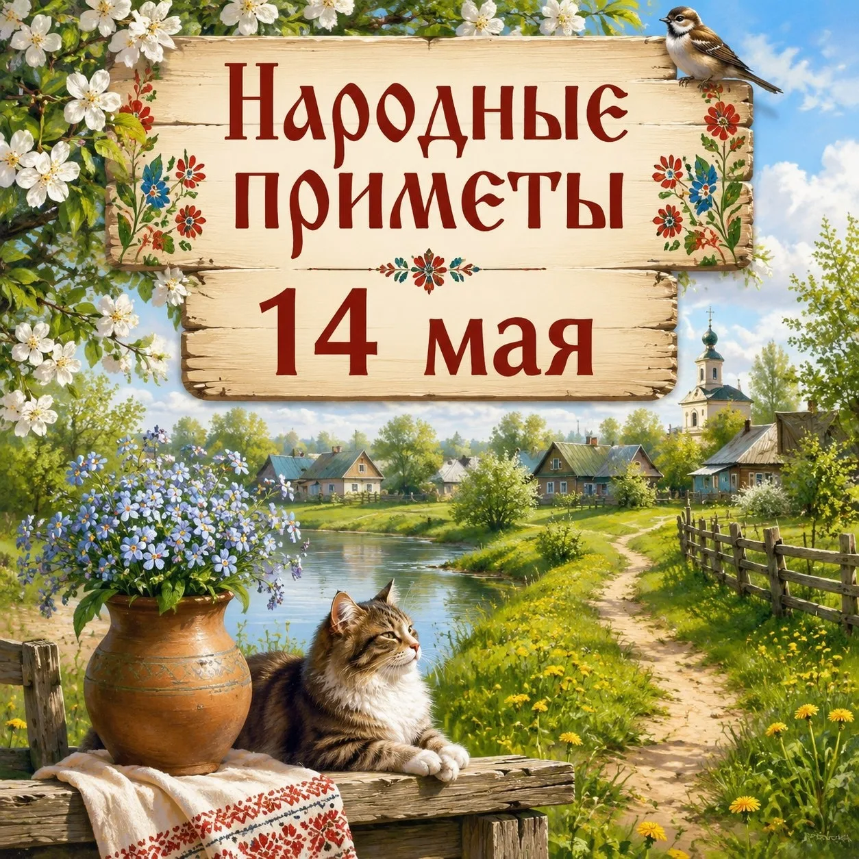🌿 14 мая — Еремей Запашник: народные приметы 🌿  ❄️ Приметы погоды:  • Ясный рассвет — к солнечному л