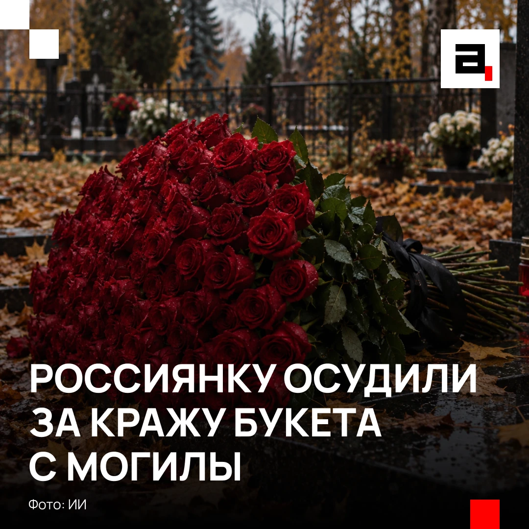 Женщина украла с могилы 96 роз ради фотосессии