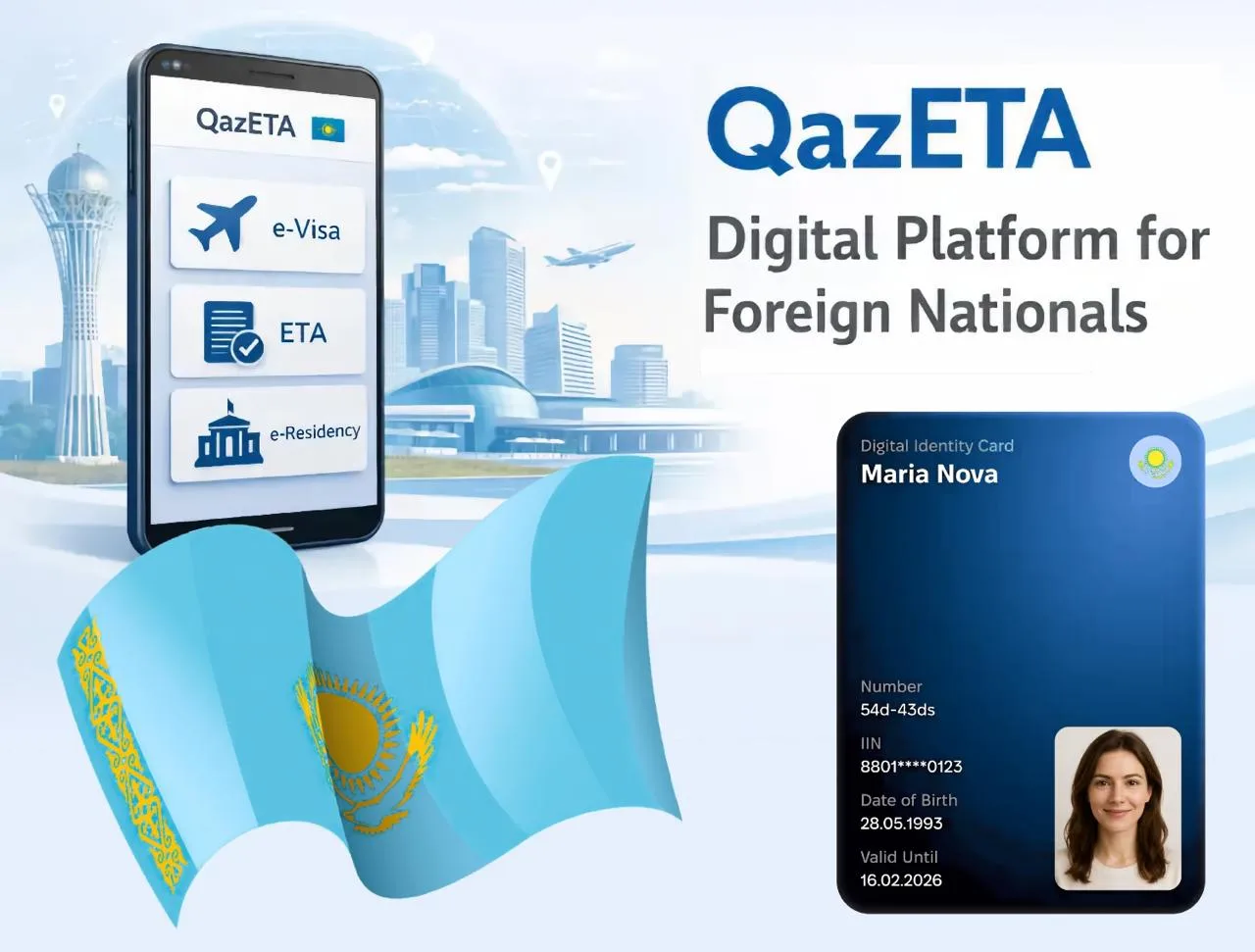 🇰🇿 В Казахстане разрабатывается мобильное приложение QazETA – с его помощью иностранц...