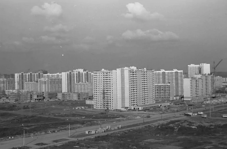 Строительство жилого массива Северное Бутово, 1991 год.