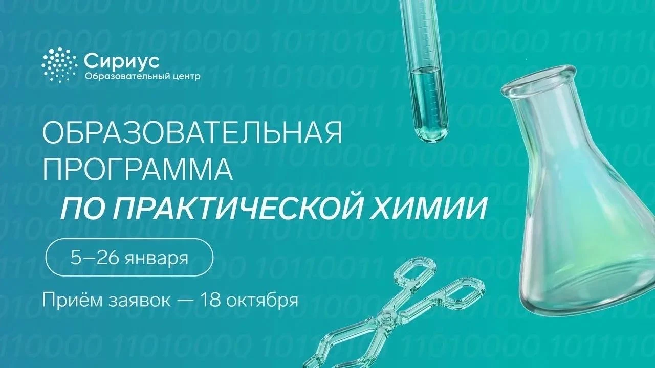 Сириус приглашает школьников на программу по практической химии