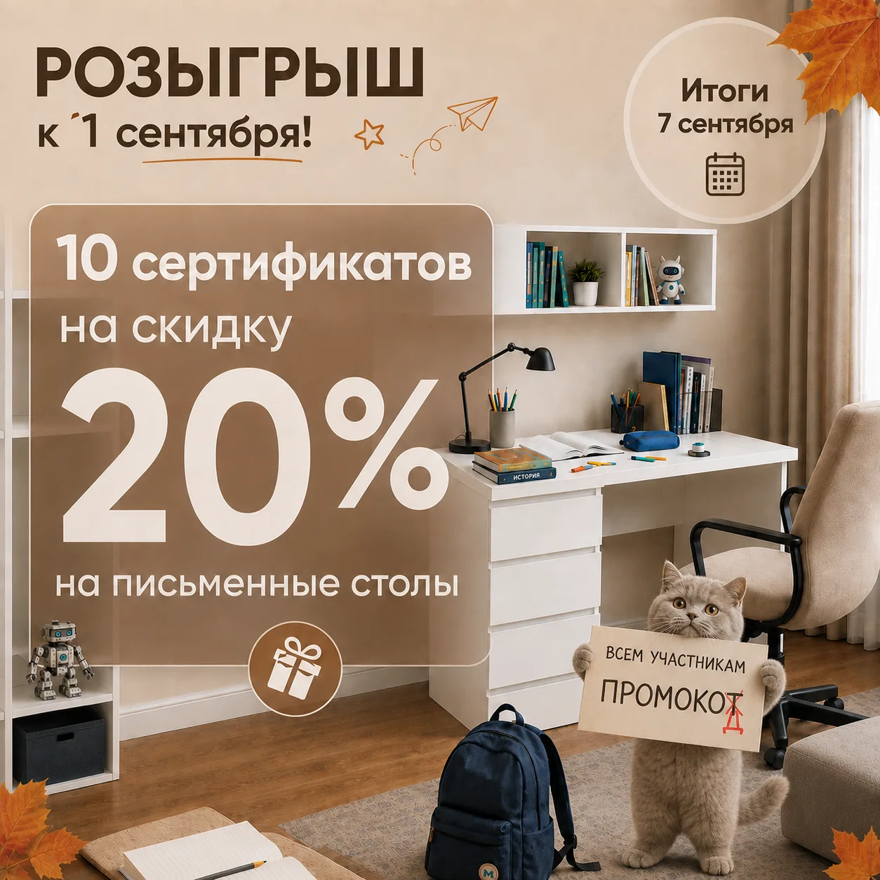 Розыгрыш к 1 сентября!