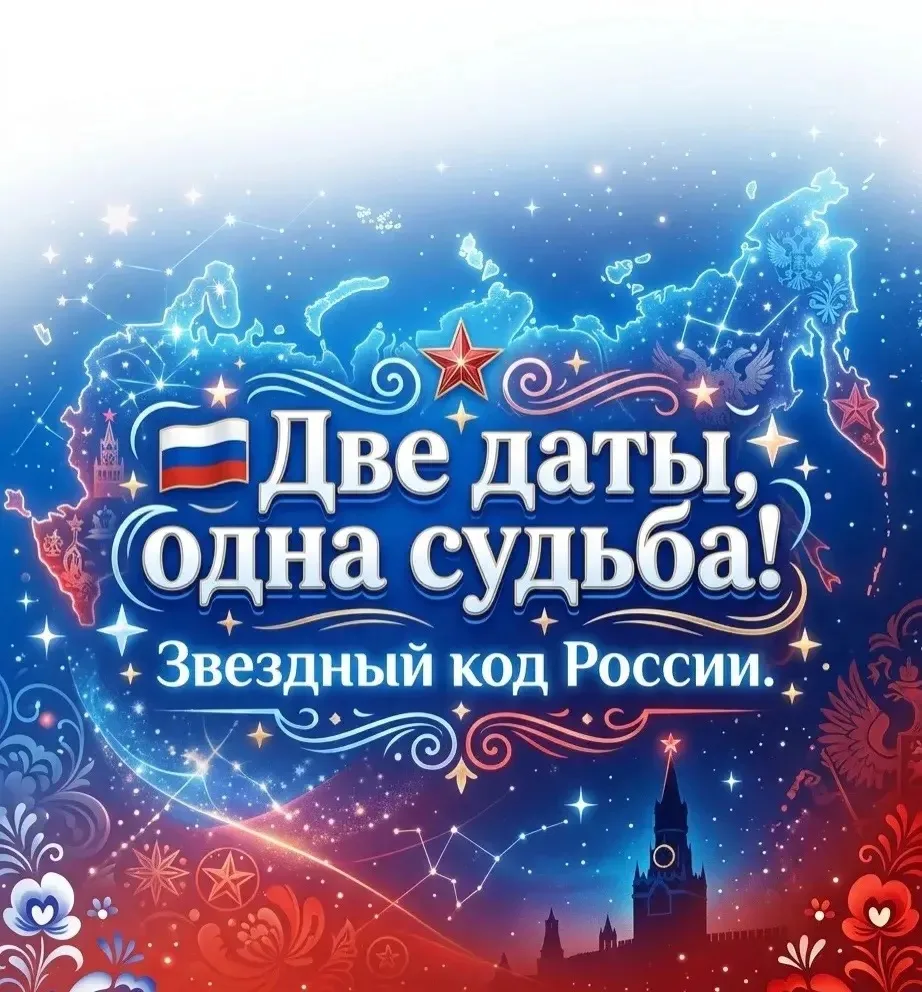 🇷🇺 Две даты, одна судьба!  Звездный код России. 
Когда-нибудь задумывались, почему Россию «умом не