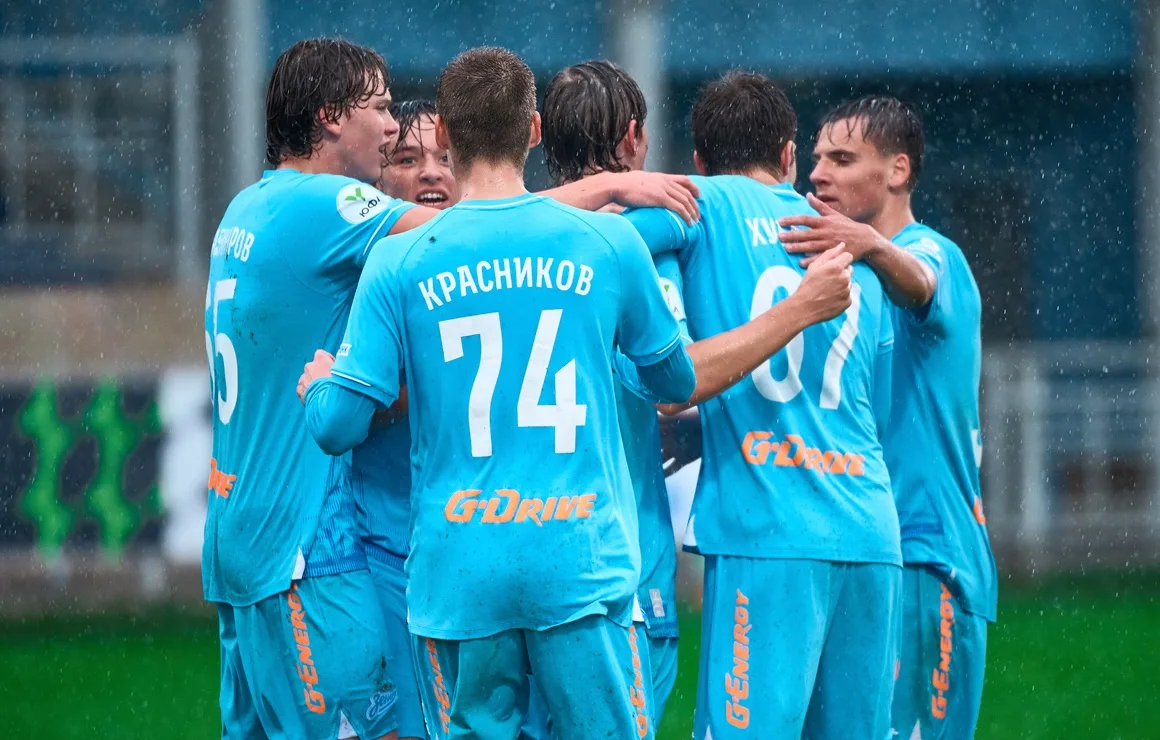 ⚽️ Молодежная лига: «Зенит»-м забил «Рубину»-м пять безответных мячей