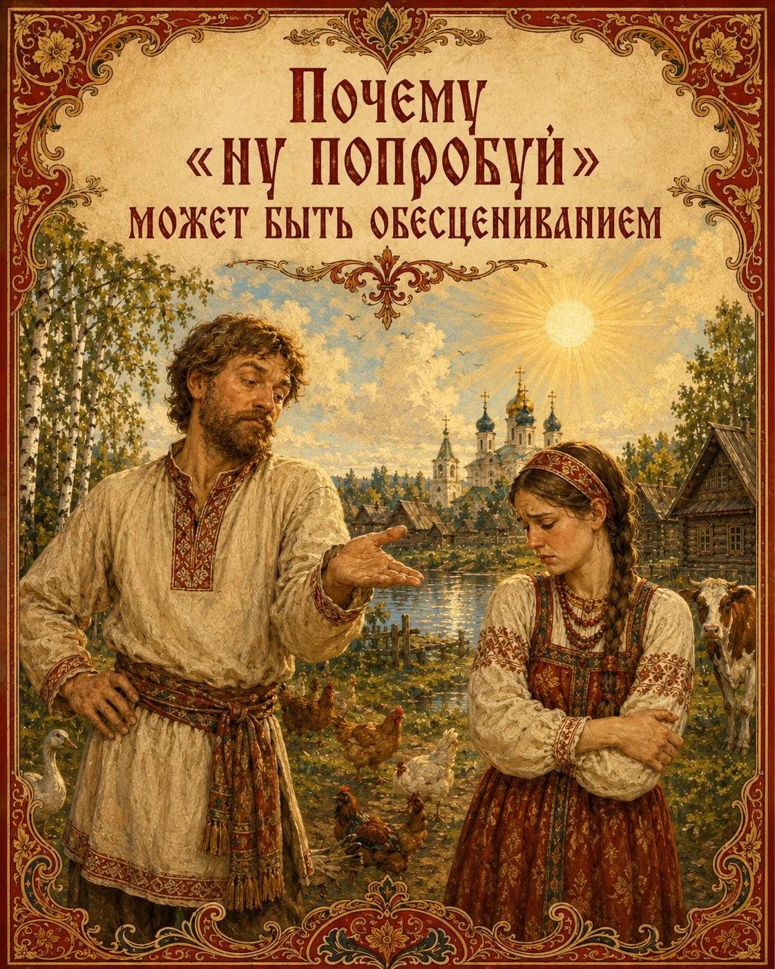 ПОЧЕМУ «НУ ПОПРОБУЙ» МОЖЕТ БЫТЬ ОБЕСЦЕНИВАНИЕМ 🌾

Фраза короткая, да порой колет сильнее длинной ре