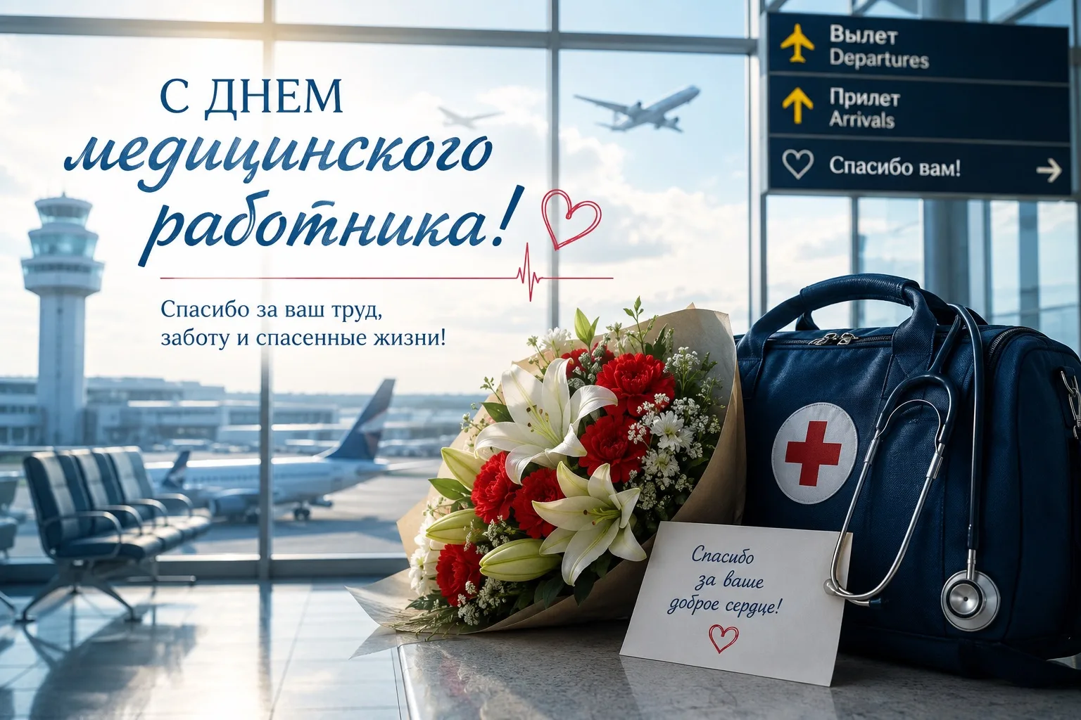 Сегодня день тех, кто держит в руках самое ценное — нашу жизнь и здоровье. Ваш труд — это призвание,
