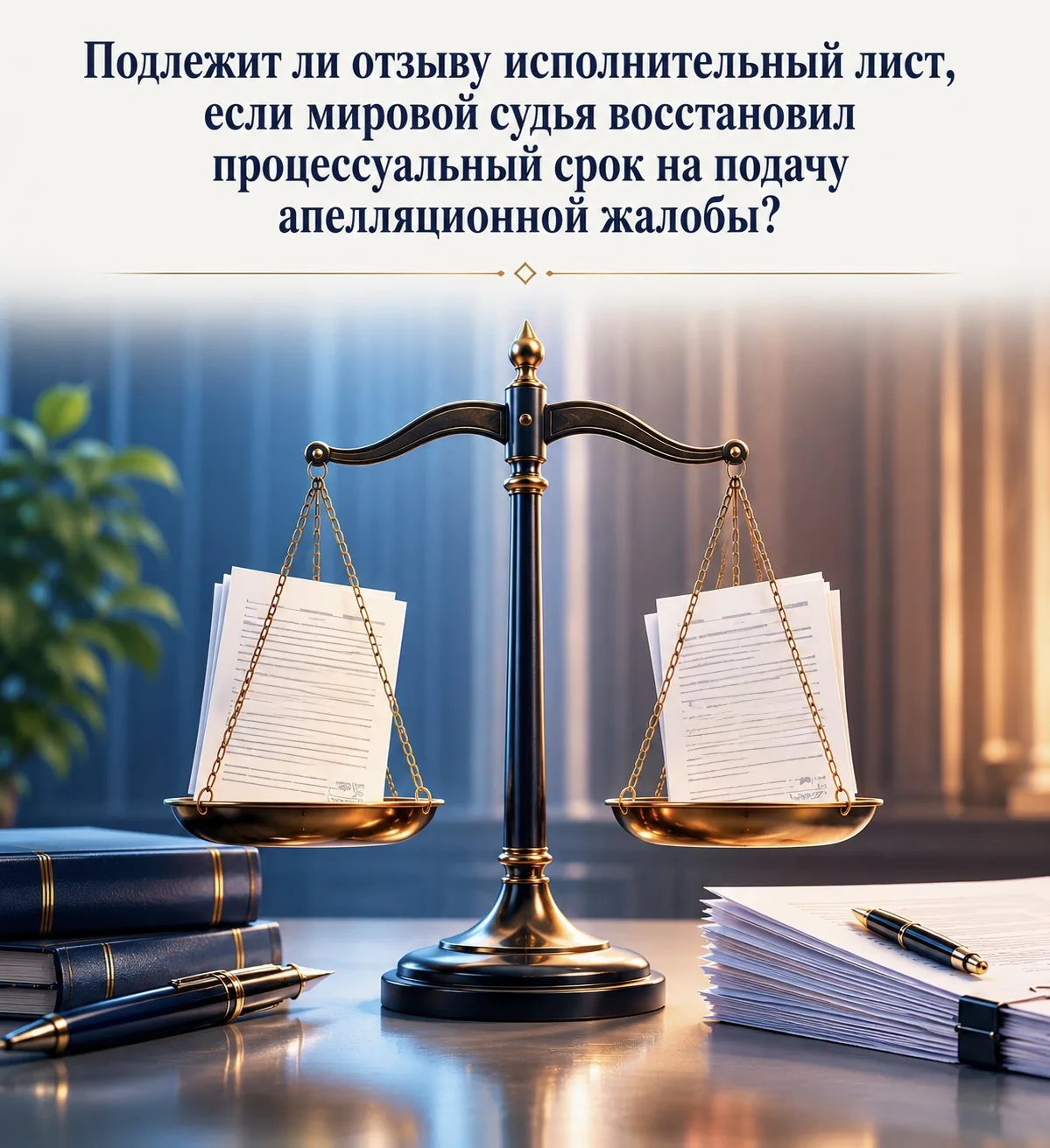 ⚖️ Подлежит ли отзыву исполнительный лист, если мировой судья восстановил срок на подач...
