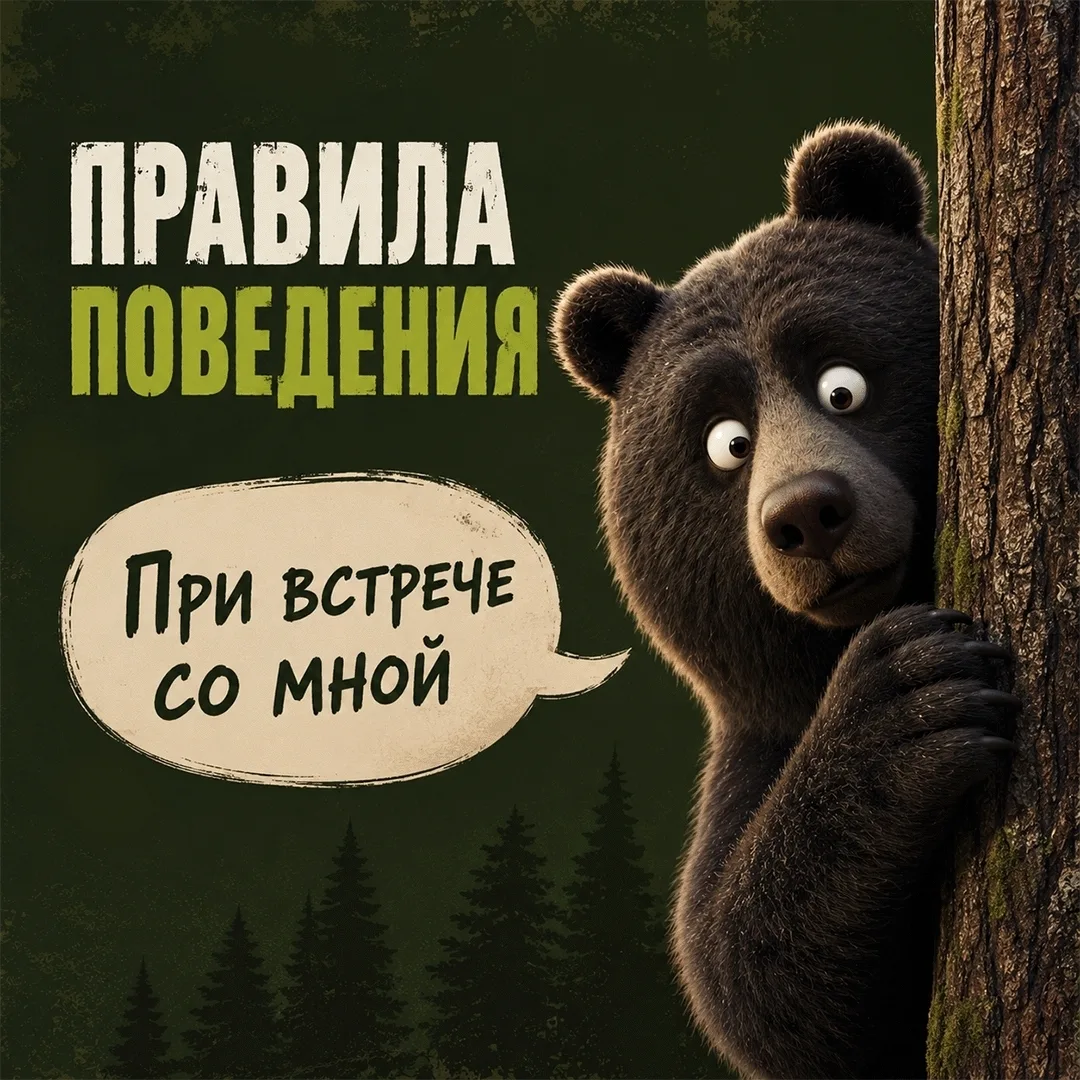 Настоящие мишки далеко не плюшевые 🐻⚠