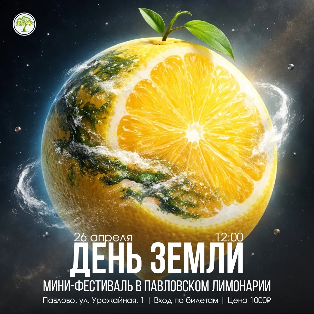 Приглашаем на «День Земли» в Павловский лимонарий! 🌏 Это новый мини-фестиваль, который...