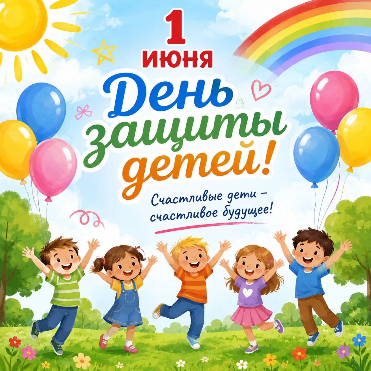 🎉🌞 1 июня — Международный день защиты детей! 🌞🎉