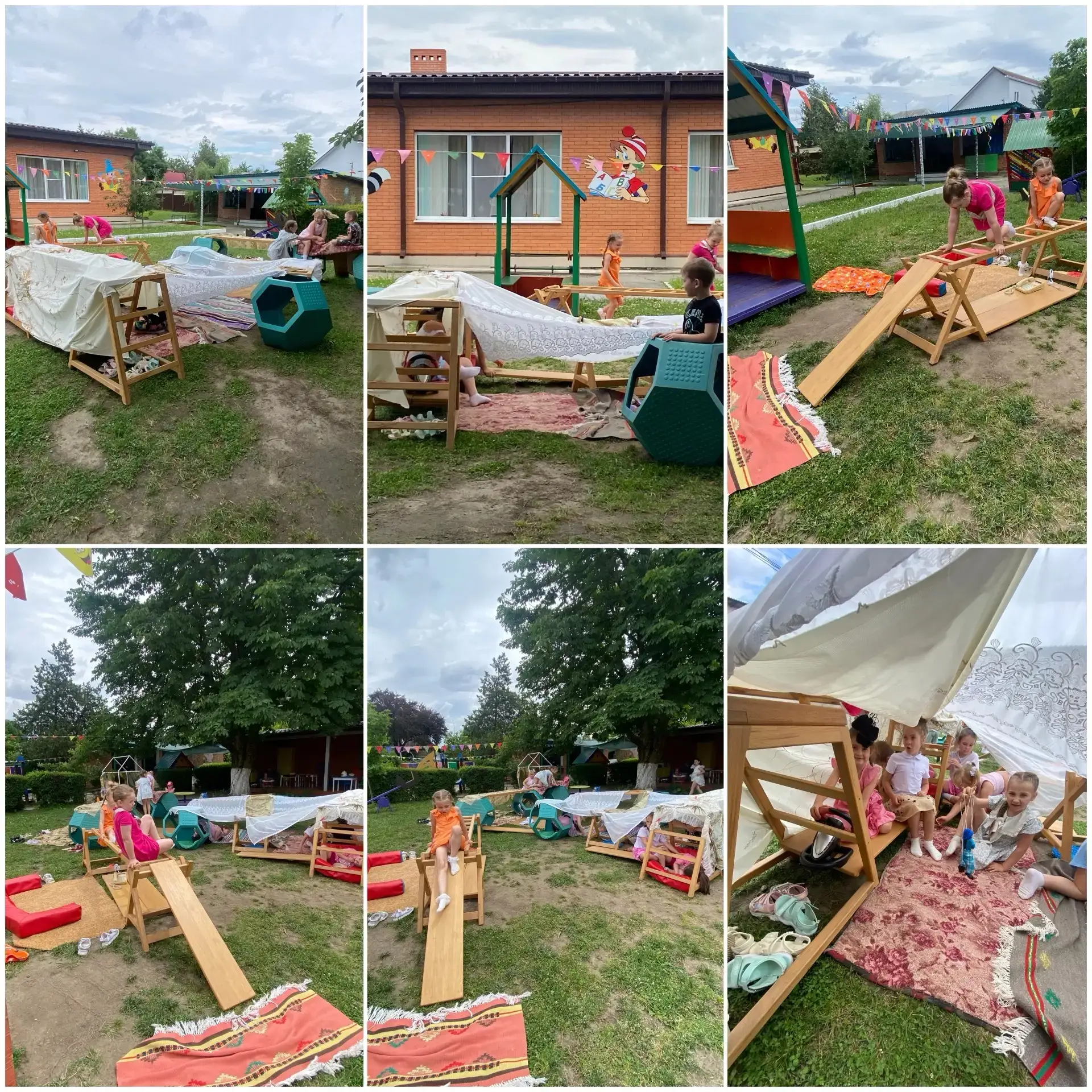 Ребята подготовительной группы №8 решили, что нужно жить дружно. И на прогулке построил...