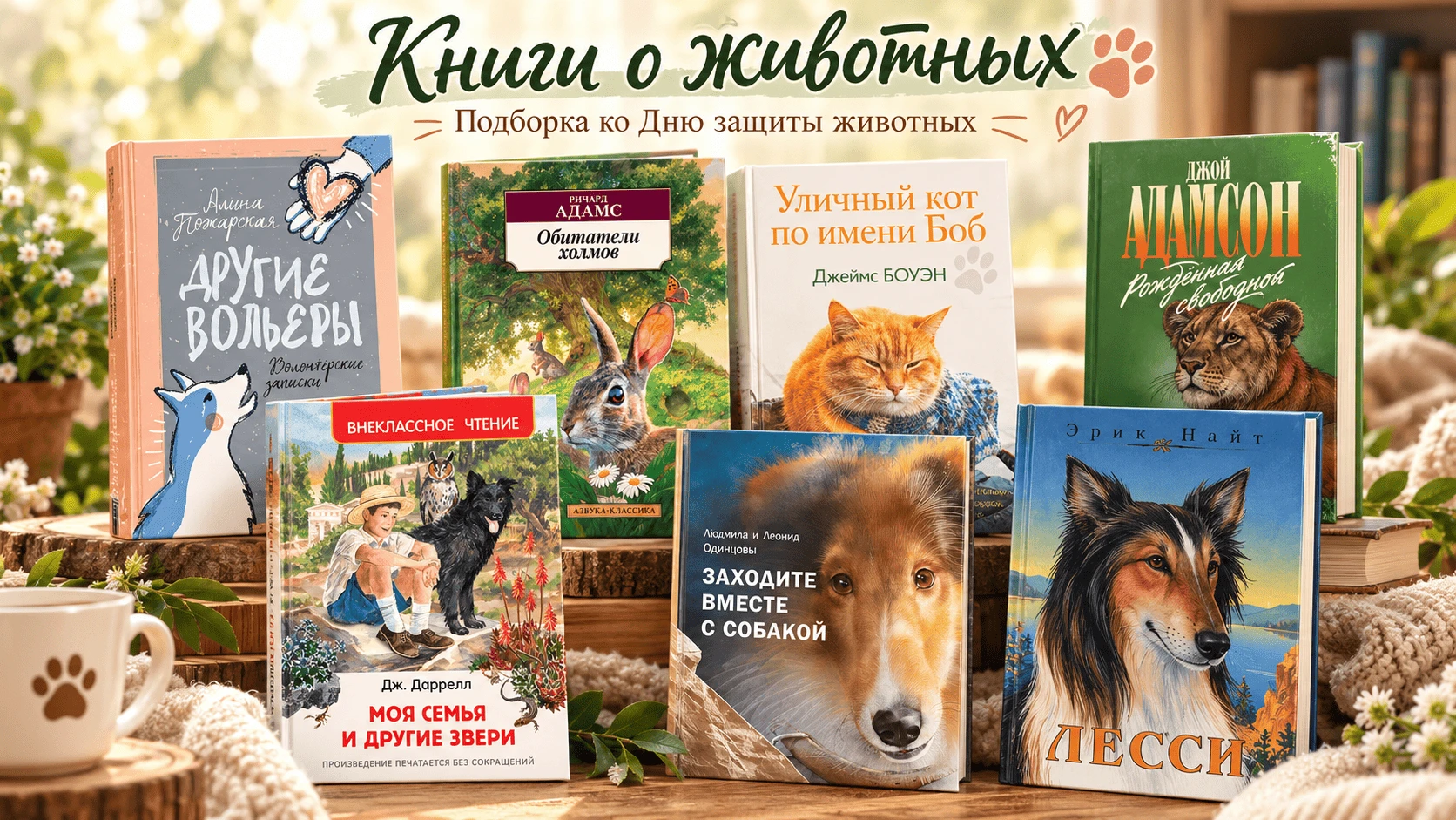 Ко Дню защиты животных мы собрали книги о тех, кто живёт рядом с нами и делит с человек...