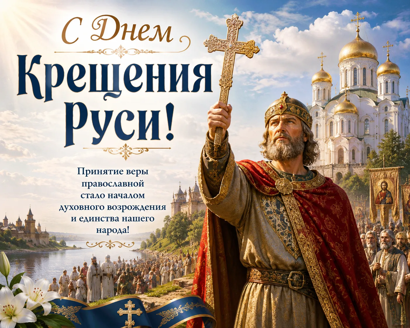 С Днем Крещения Руси! 

Принятие православия стало поворотным моментом в истории нашего государства.