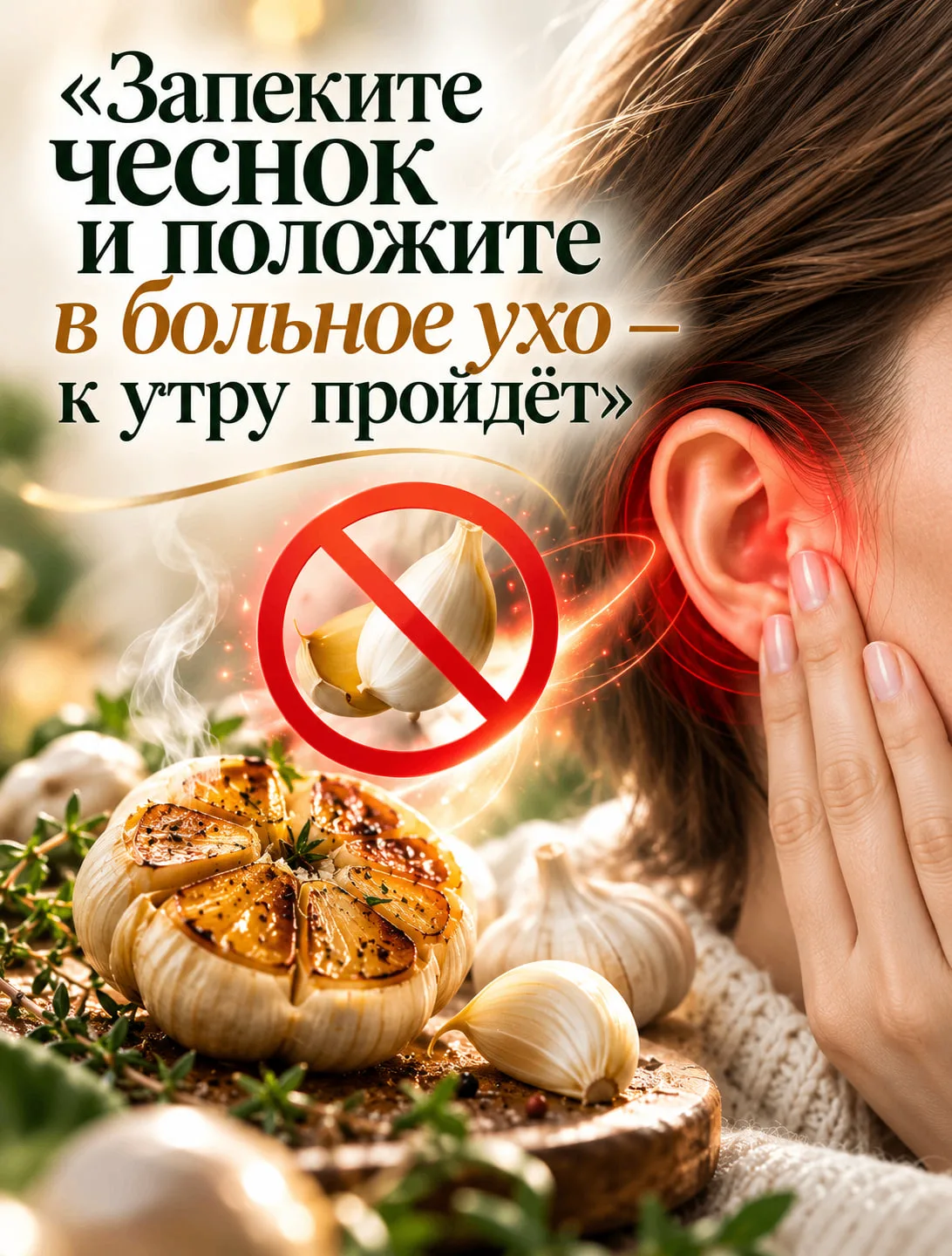 🧄 «Запеките чеснок и положите в больное ухо — к утру всё пройдёт»