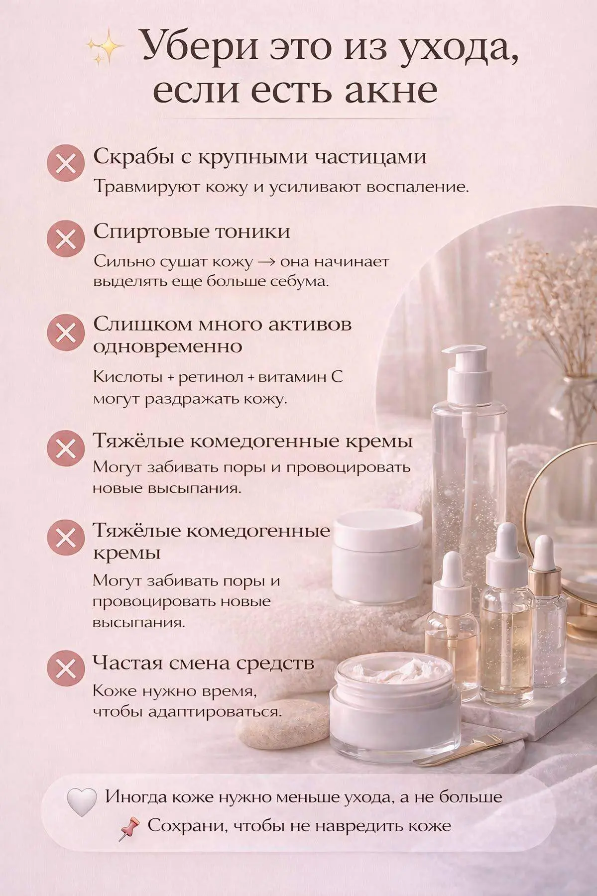 🌸 Уход за кожей — твоя суперсила!
Он помогает поддерживать чистоту, здоровье и естественное сияние 