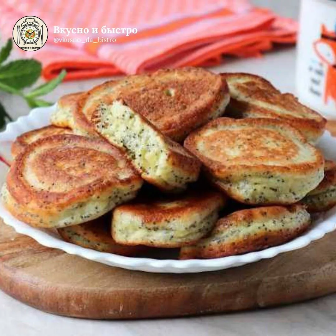 🥞 Пышные маковые оладьи на сметане