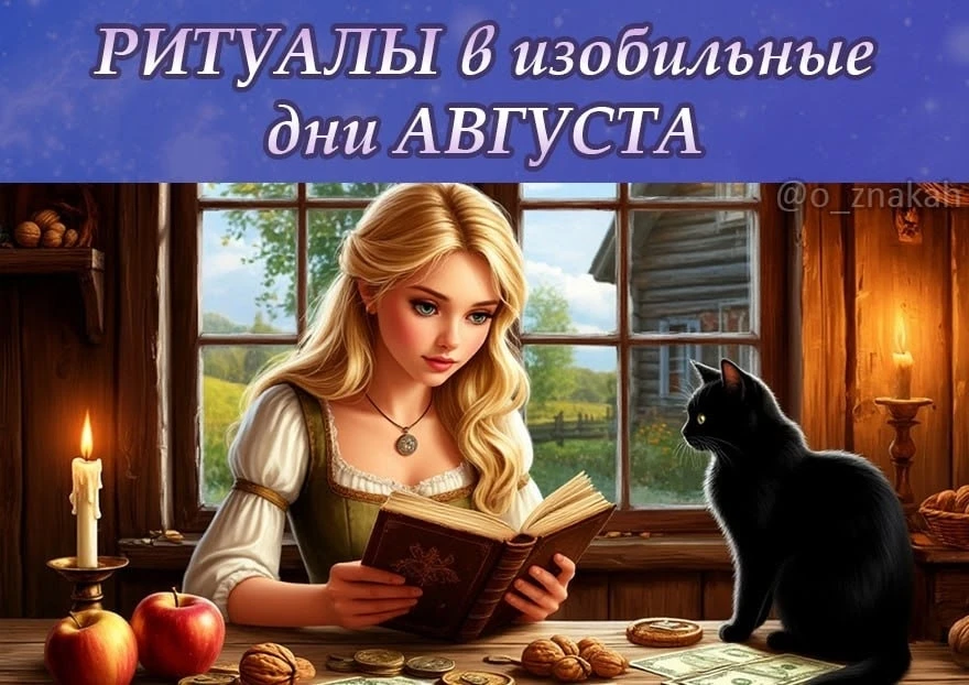 🌸 Ритуалы на удачу, счастье и изобилие в АВГУСТЕ