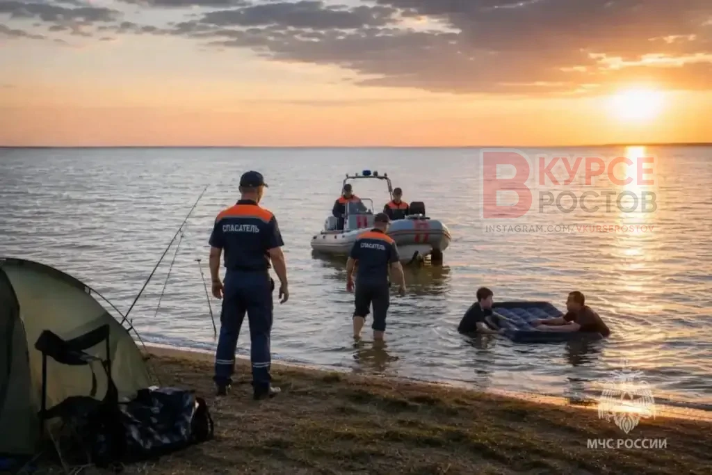 ❗️Отца с сыном спасли на Цимлянском водохранилище после рыбалки на надувном матрасе
