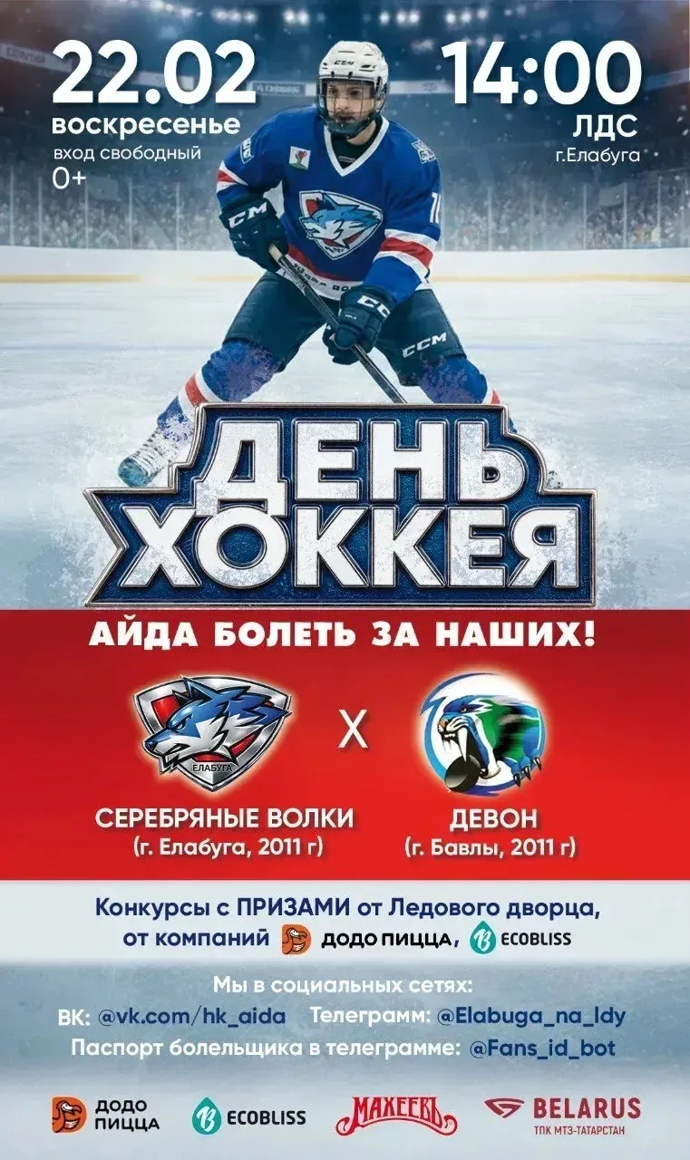 🏒 22 февраля в 14:00 в Ледовом дворце Елабуги состоится матч, который выходит за рамки...
