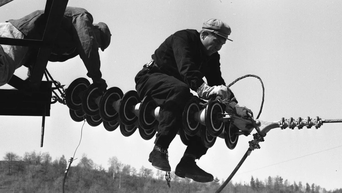 1950-е. На строительстве Жигулёвской ГЭС.