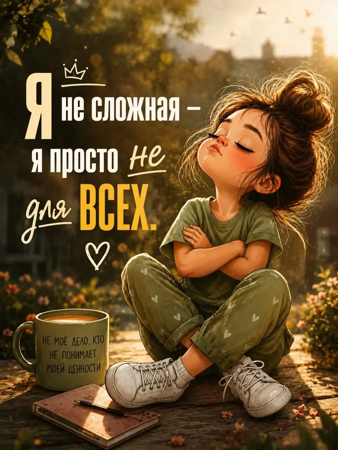 Забавный факт: я не сложная. 😌✨

Я просто перестала работать круглосуточным сервисом по исполнению 