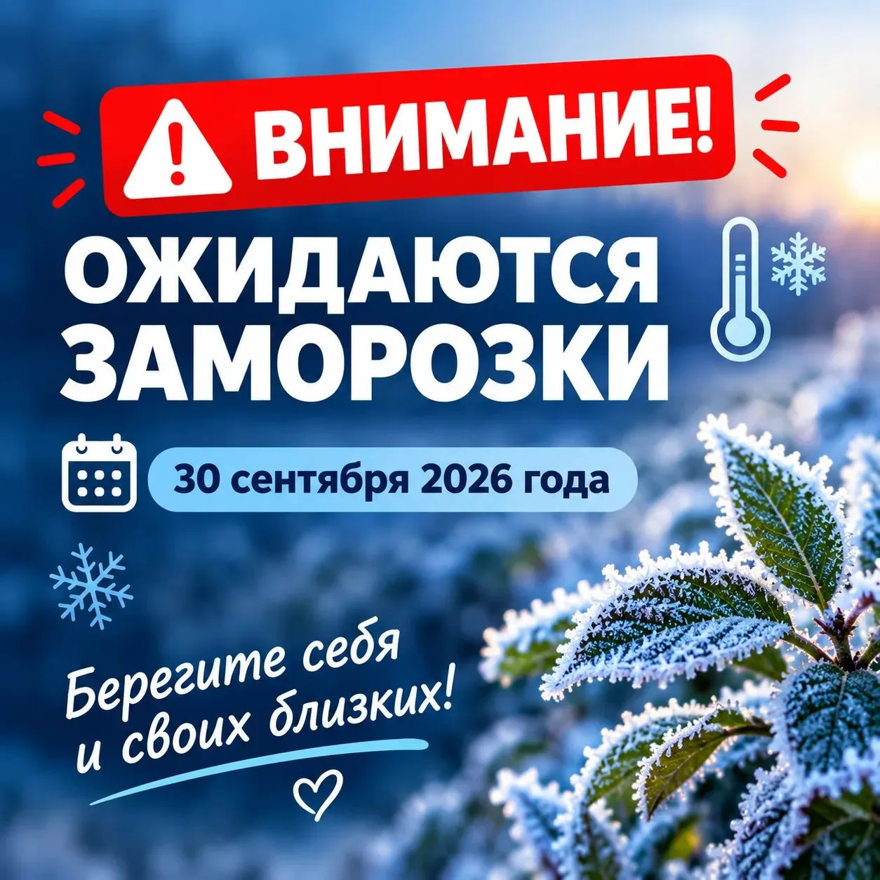 Внимание! Ожидаются заморозки