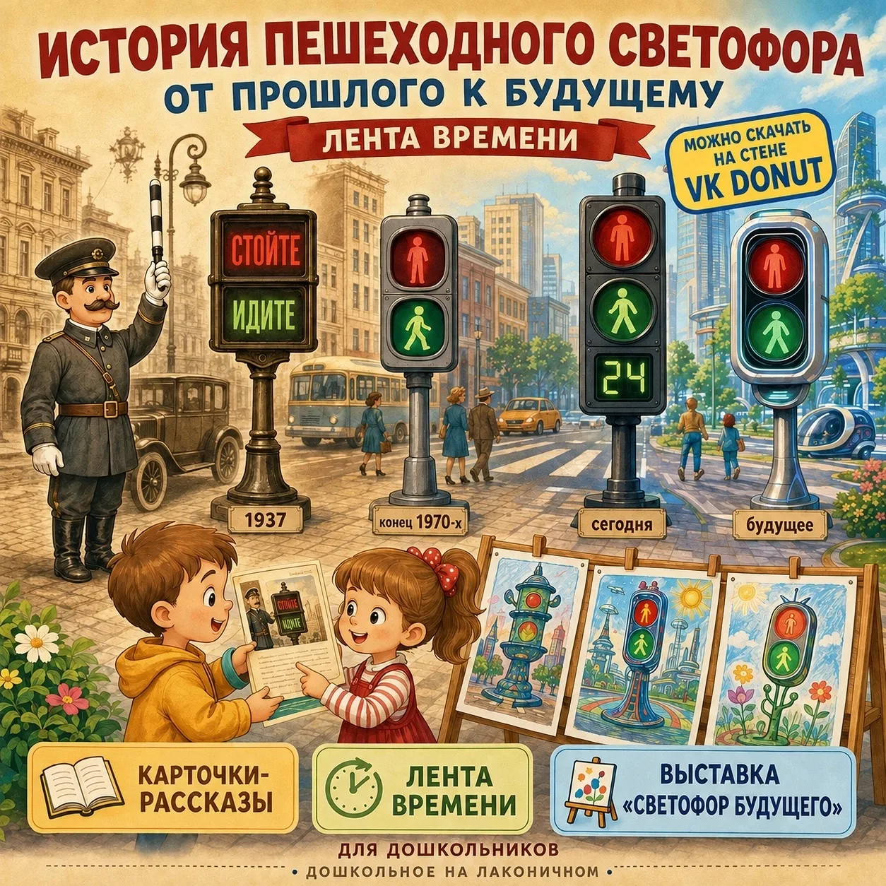🚦 ОТ ПРОШЛОГО К БУДУЩЕМУ: ИСТОРИЯ ПЕШЕХОДНОГО СВЕТОФОРА