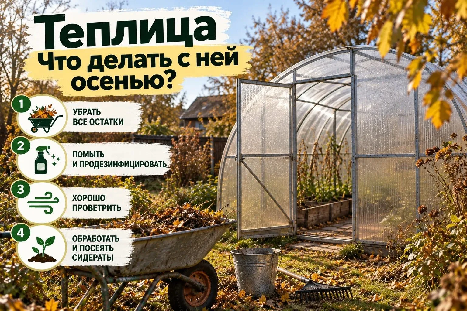 Теплица. Что делать с ней осенью
