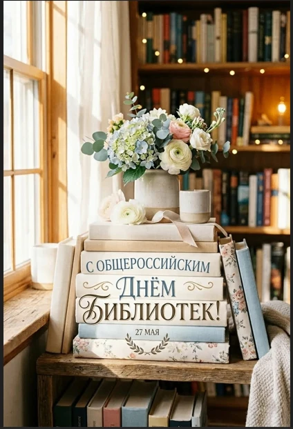 📚 С Днём библиотек! 

27 мая свой профессиональный праздник отмечают хранители мудрости и знаний — 