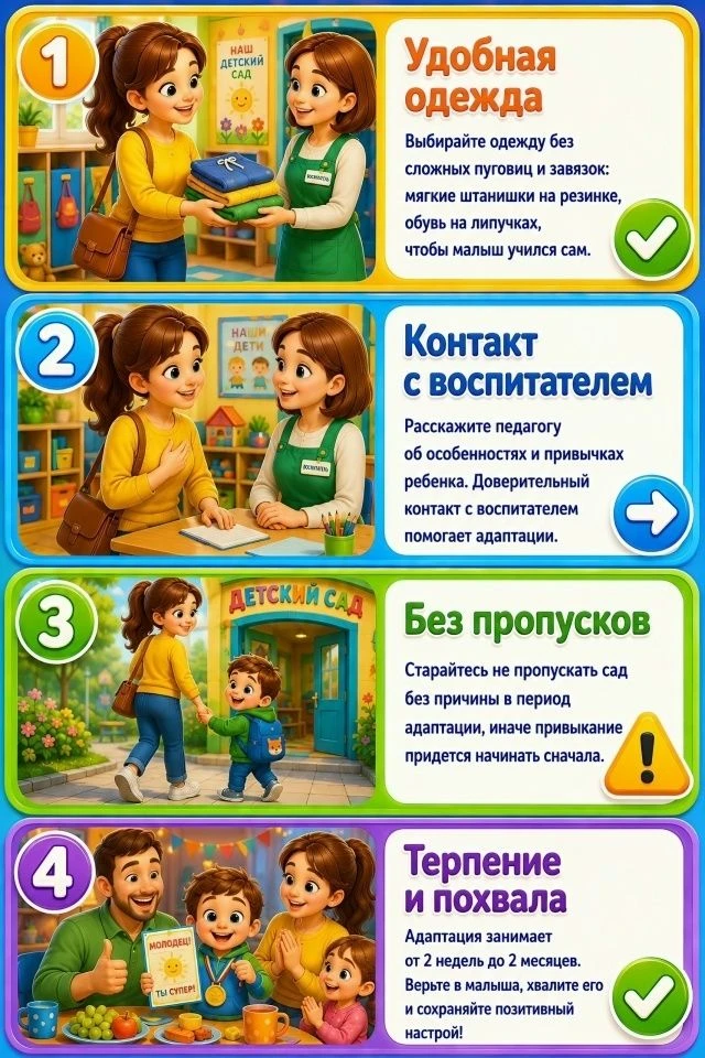 Готовимся к детскому саду: простые шаги для лёгкой адаптации (продолжение)
