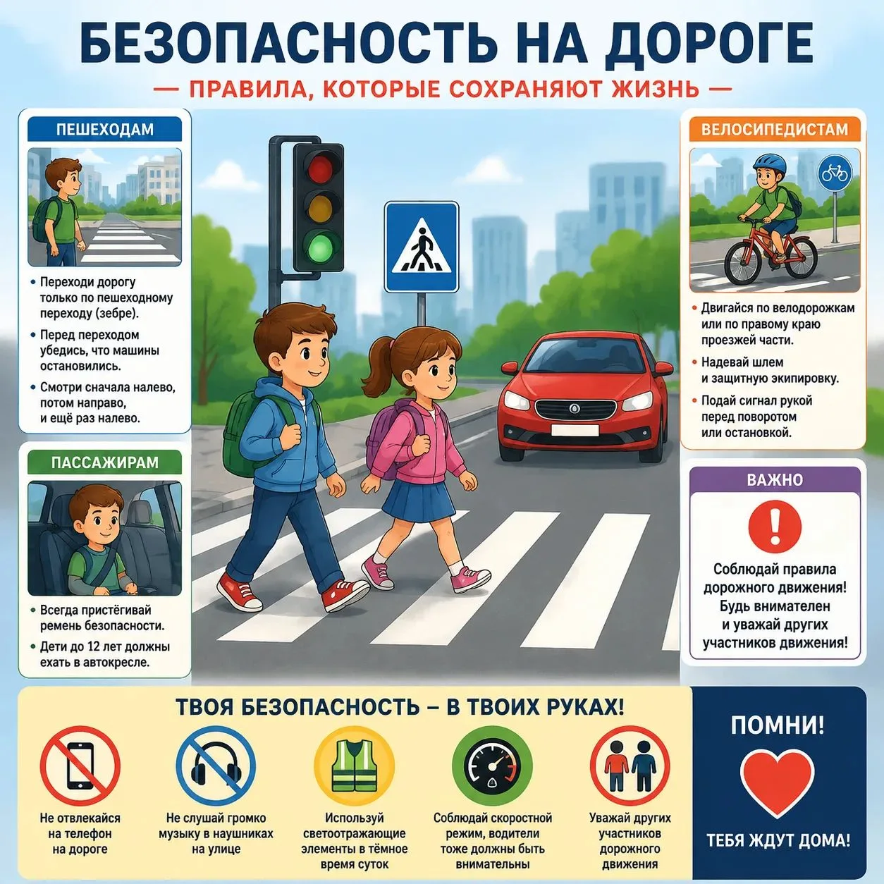 Тема недели: безопасность на дороге!