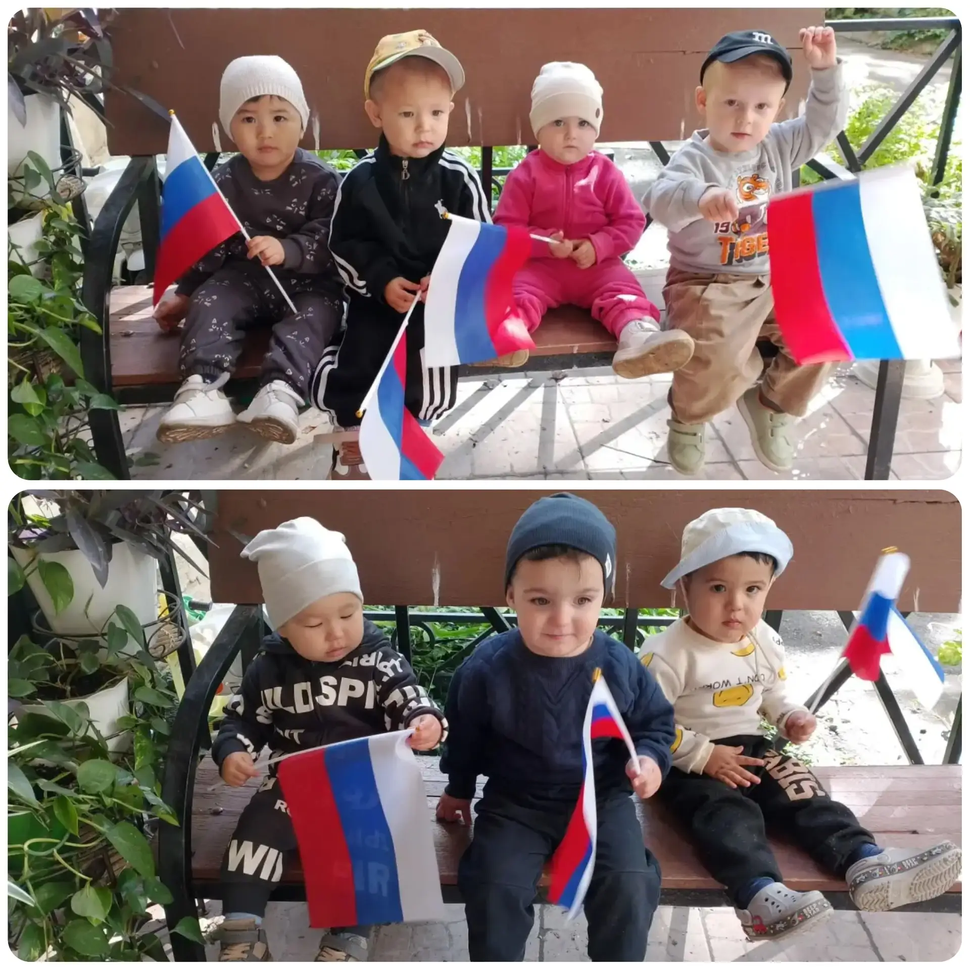 Мы такие маленькие, а уже знаем наш флаг! 🇷🇺