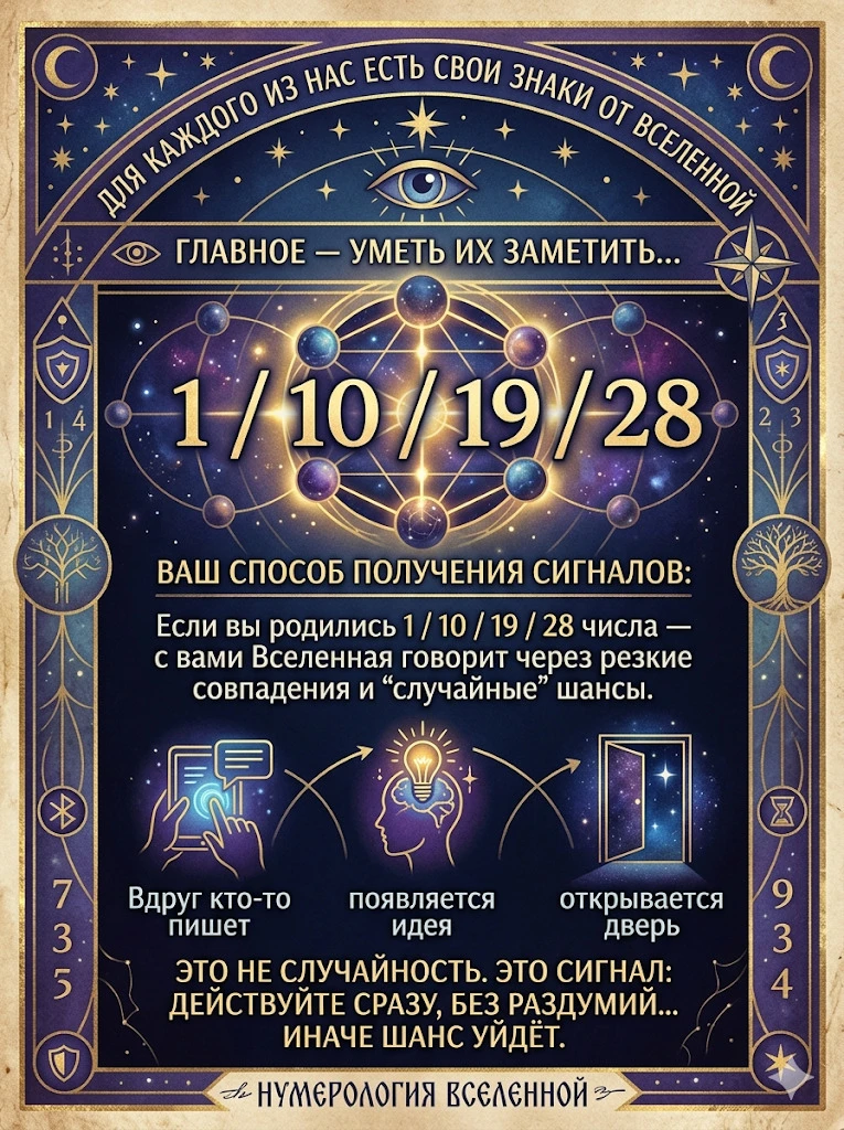 🔮  Для каждого из нас есть СВОИ знаки от Вселенной