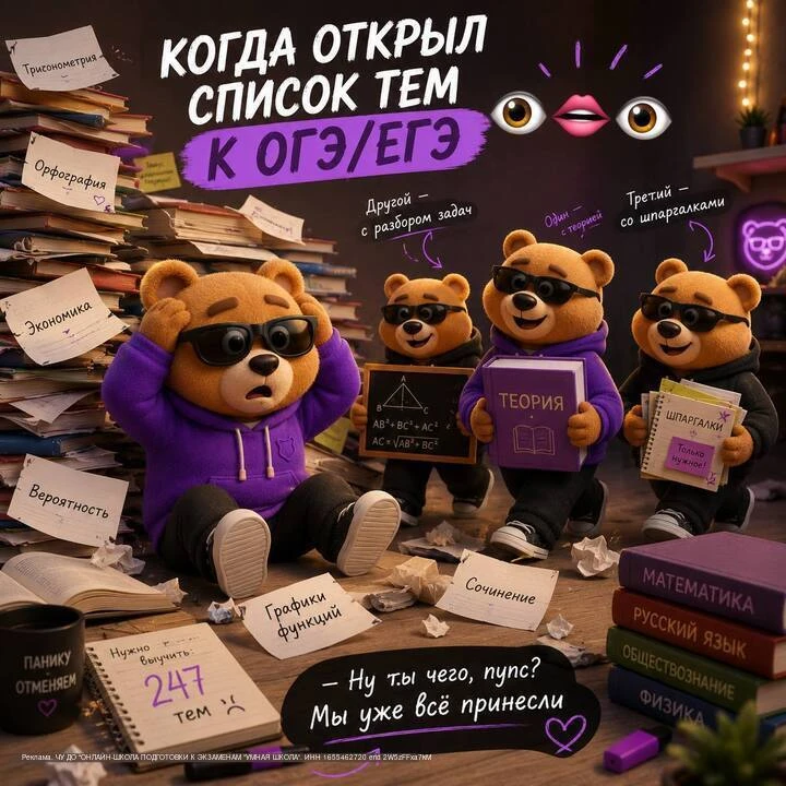 До ЕГЭ и ОГЭ ещё далеко.
Поэтому сейчас не нужно спешить.

Нужно просто начать.

Подпишись на каналы