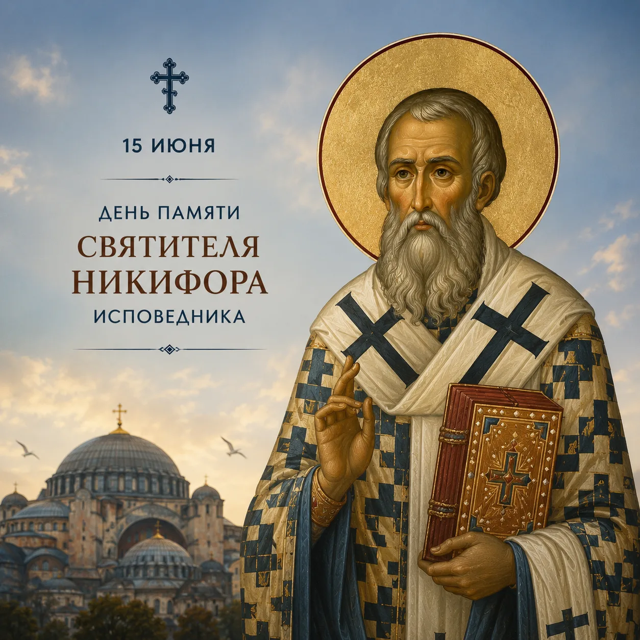 🙏 15 июня — день памяти святителя Никифора Исповедника

Святитель Никифор жил в VIII–IX веках и был