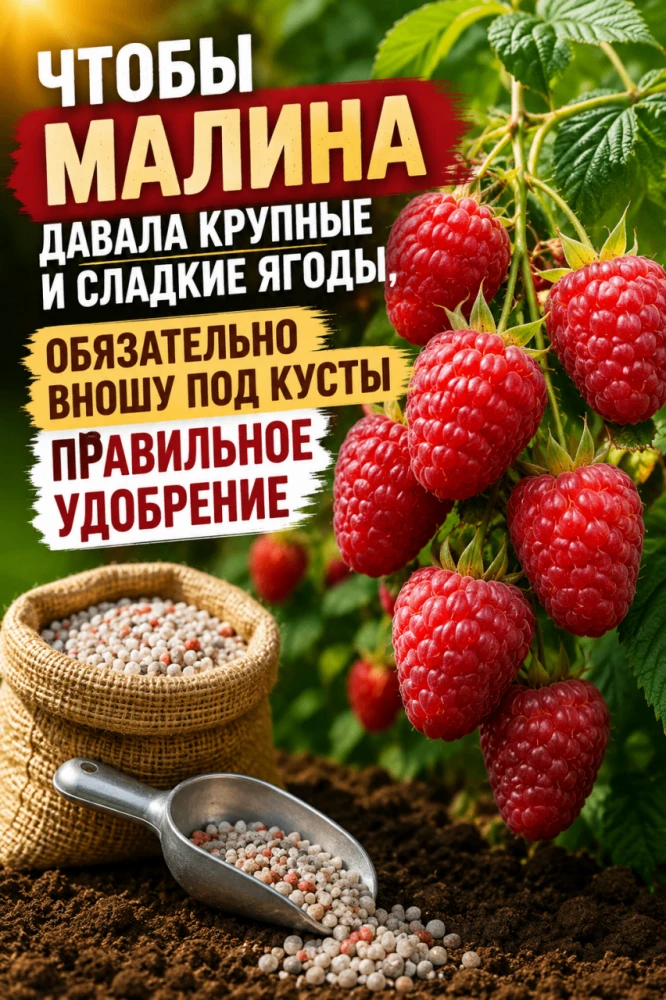 🌳ЧТОБЫ МАЛИНА ДАВАЛА КРУПНЫЕ И СЛАДКИЕ ЯГОДЫ, ВЕСНОЙ ОБЯЗАТЕЛЬНО ВНОШУ ПОД КУСТЫ ПРАВИ...