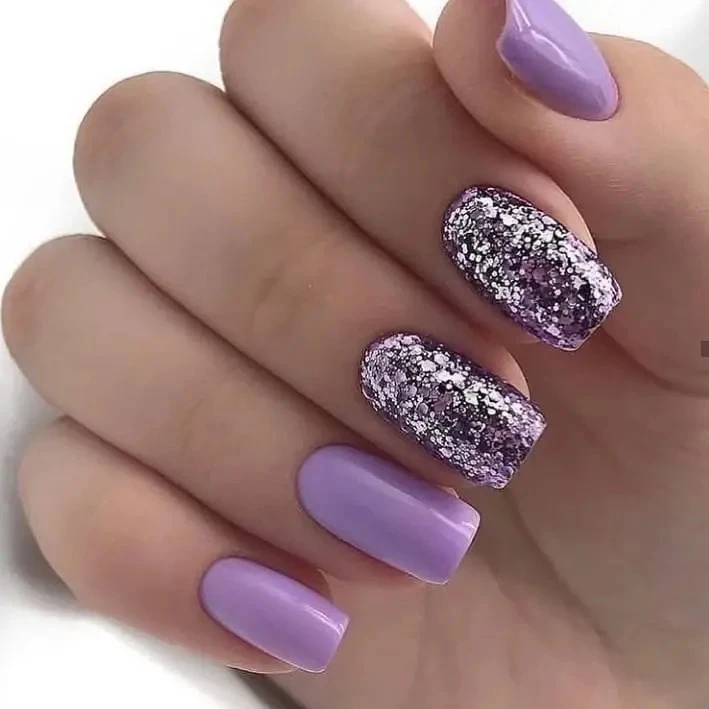 Маникюр с фиолетовым цветом 💜  Маникюр 💅