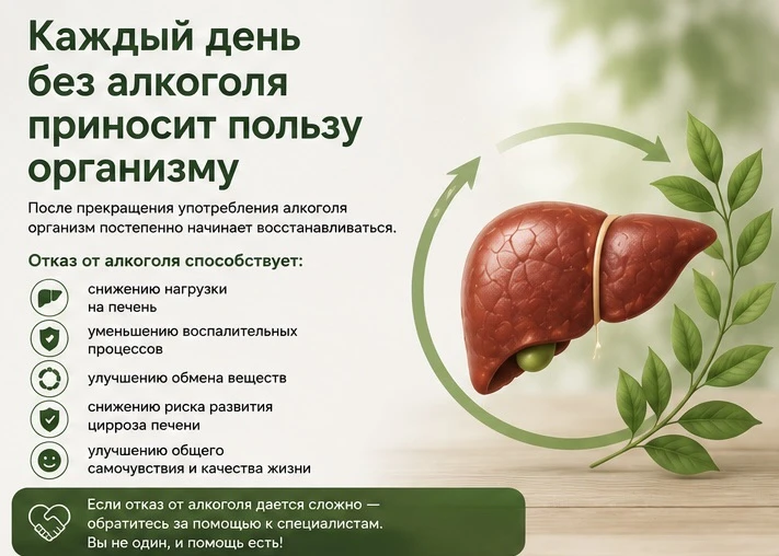 🥃Почему важно отказаться от алкоголя уже сегодня

Каждый день без алкоголя приносит пользу организм