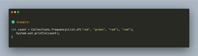 Совет по Java : Если нужно посчитать количество вхождений элемента в списке, можно испо...