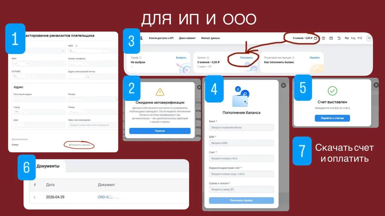Памятка по пополнению кабинета ВК ОРД.

Итак, с 5 мая пользоваться ВК ОРД можно будет только за дене