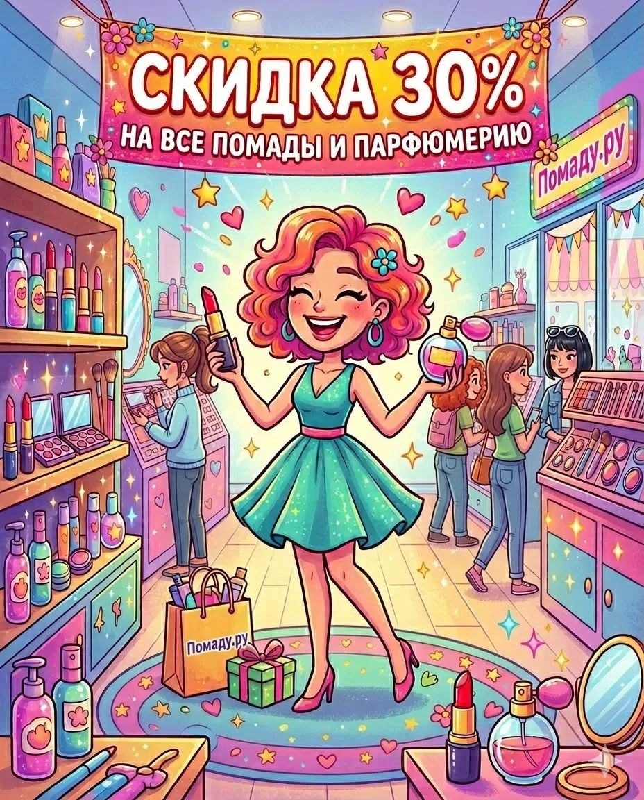 💄WOW-СКИДКИ✨

​Только сейчас дарим скидку -30% на ваши любимые категории:
​👄 Все помады — от сочно