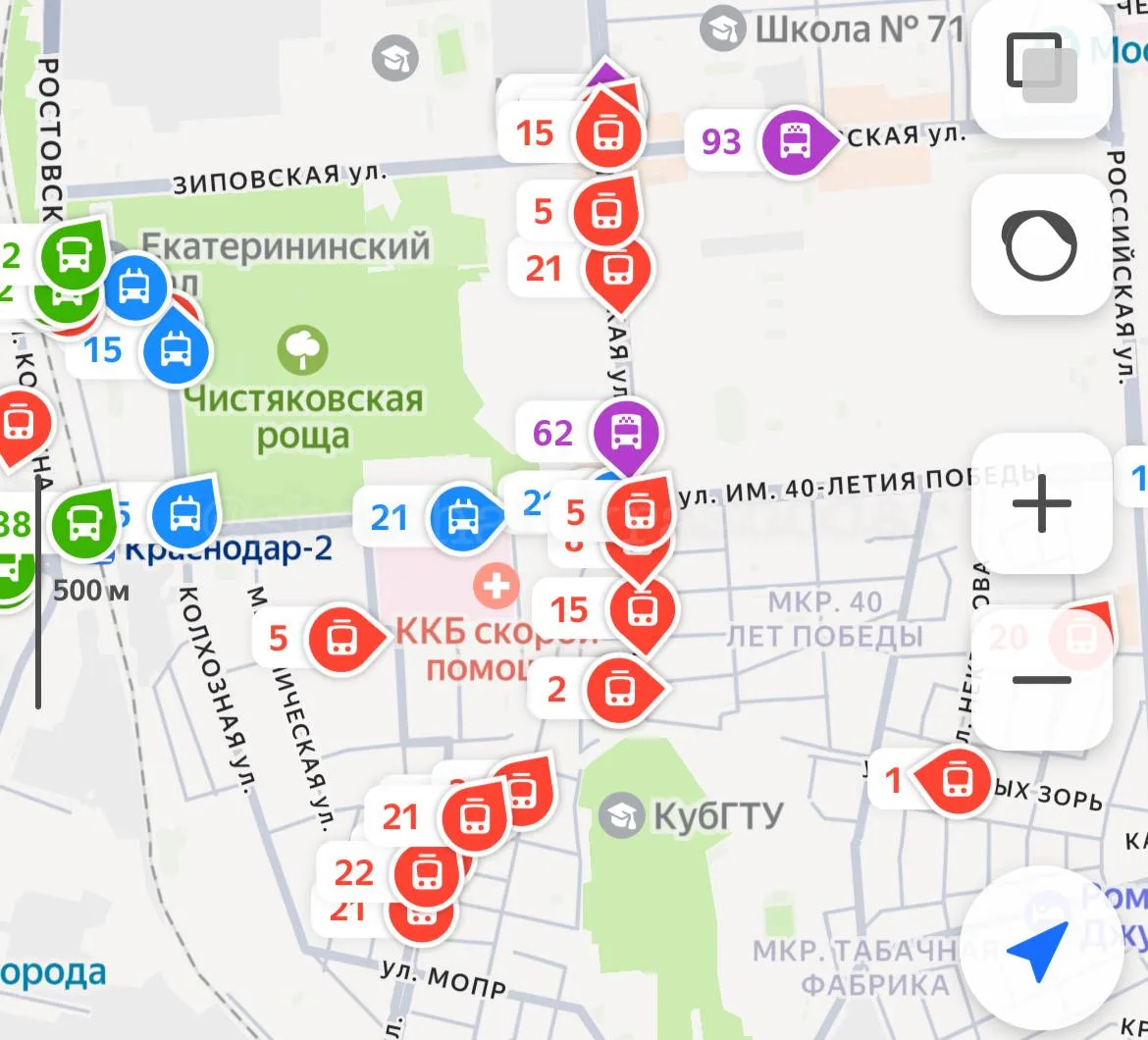 Из-за отключения электричества в районе пересечения улиц Садовой и  Промышленной стоят трамваи маршр