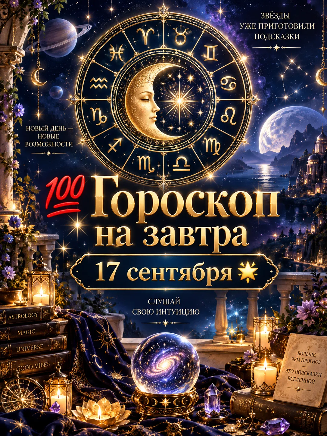 💯 Гороскоп на завтра 17 сентября 🌟