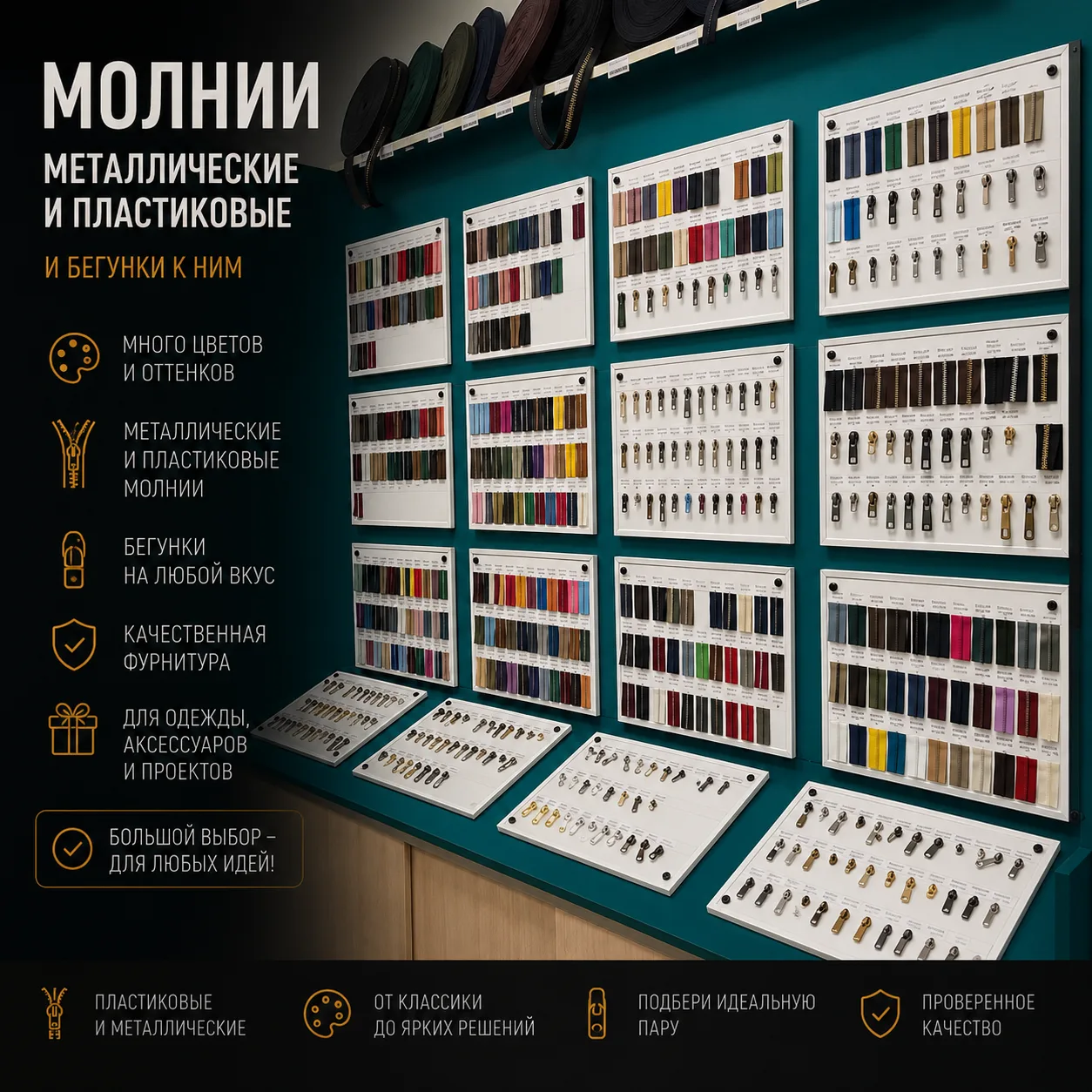 Молнии металлические и пластиковые в наличии ⚡🧵