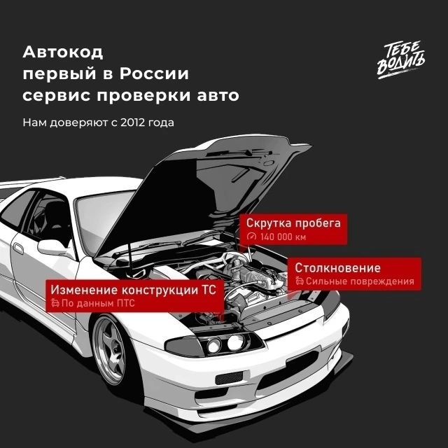Автокод – первый в России сервис подбора и проверки автомобилей, который работает с 2012 года.

За э