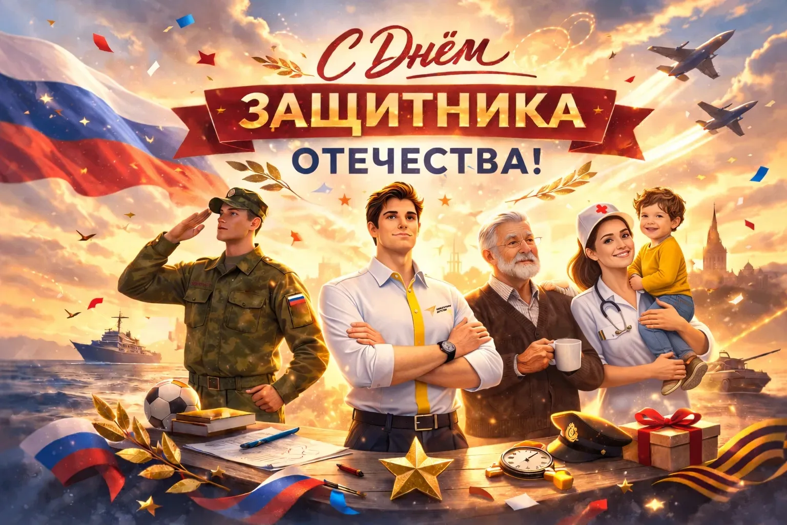С Днём защитника Отечества 🇷🇺✨
