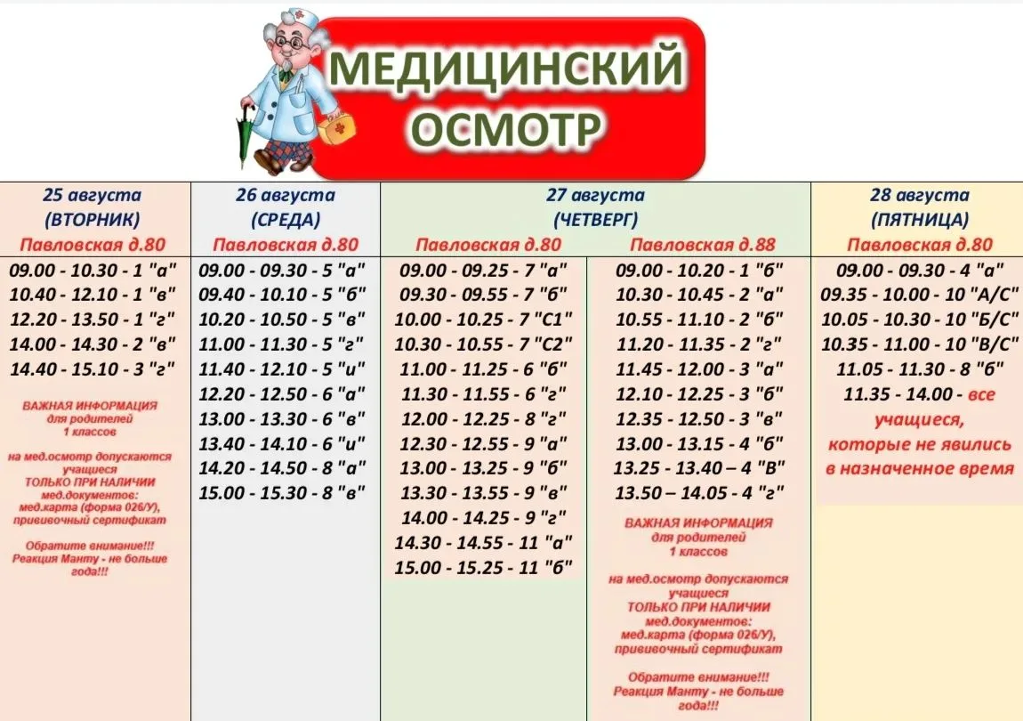 Напоминаем про медицинский осмотр☝️